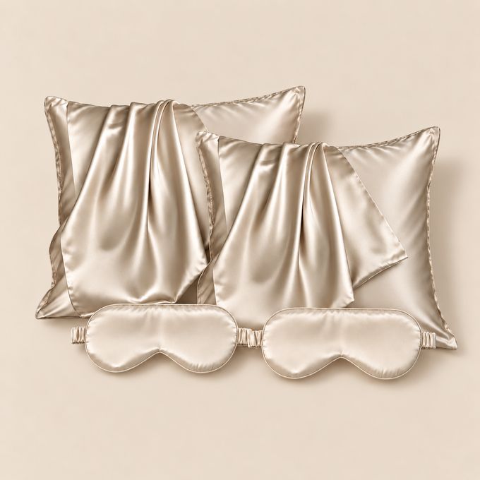 Coffret Double, taies 65×65 cm, coloris Ivoire