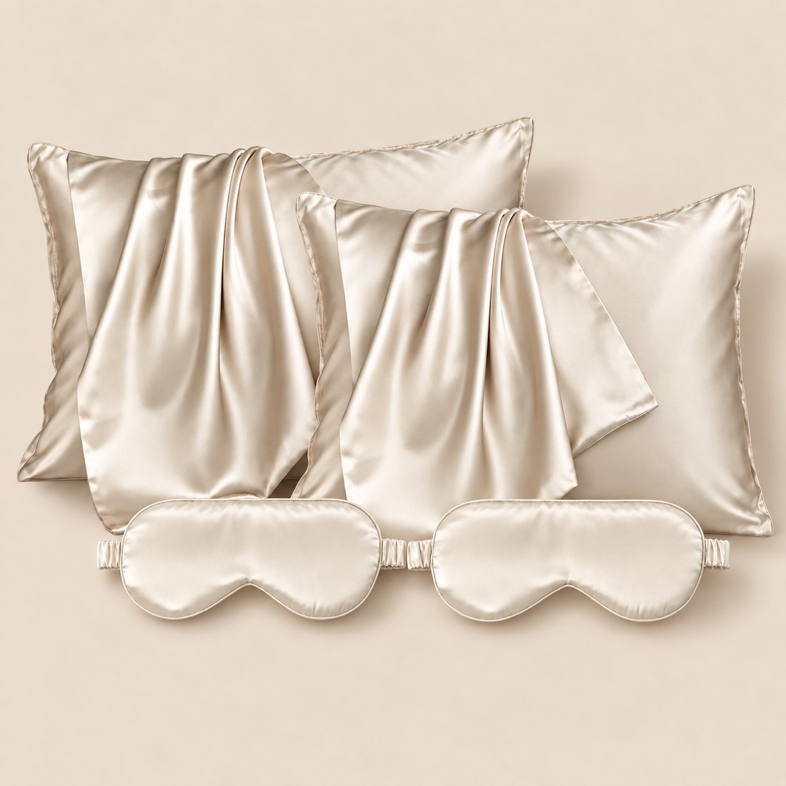 Coffret Double, taies 50×70 cm, coloris Ivoire