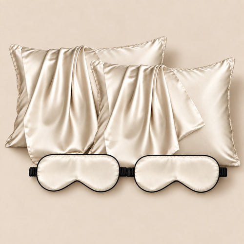 Coffret Double, taies 65×65 cm, coloris Ivoire